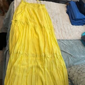 TALULAH Vibrant Yellow Maxi Skirt